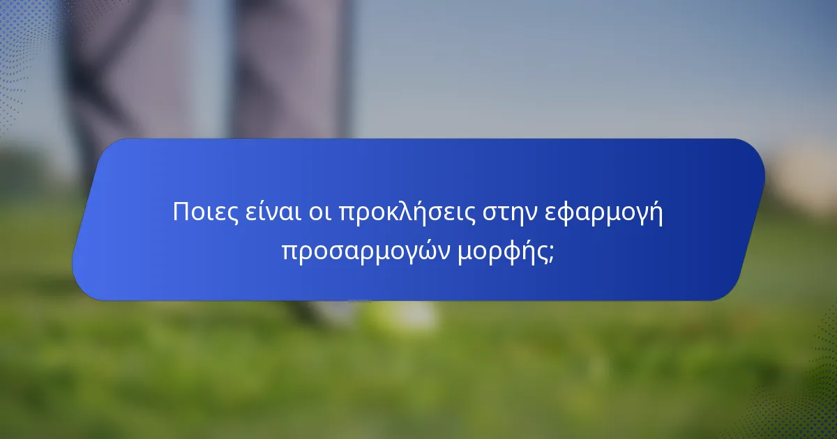 Ποιες είναι οι προκλήσεις στην εφαρμογή προσαρμογών μορφής;